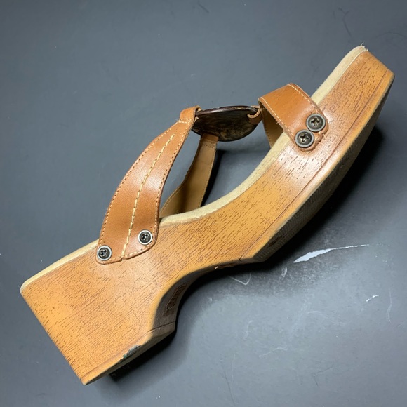 Ladies leather wedge shoes - Picture 3 of 5